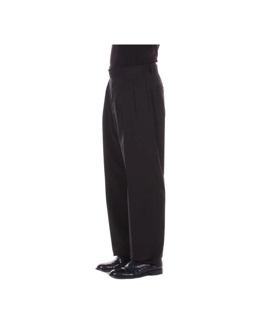 Tagliatore Black Straight Trousers for men