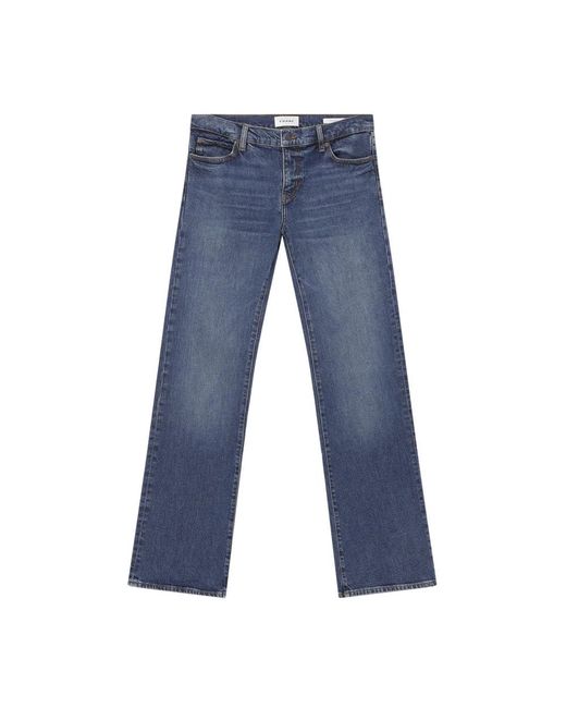 FRAME Blue Straight Jeans