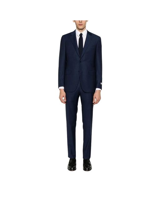 Canali Kostuums ,Blauw Suit With Front Button in het Blue voor heren