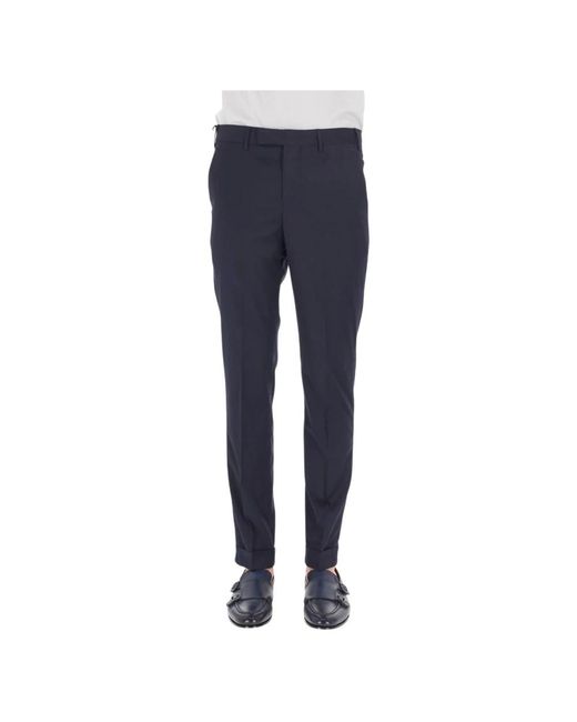 PT Torino Blue Slim-Fit Trousers for men