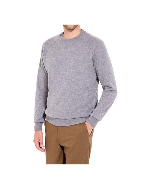 FILIPPO DE LAURENTIIS Gray Round-Neck Knitwear for men