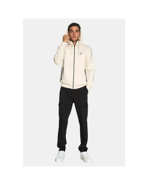 EA7 Hoodies & Sweatvesten ,Polyester Core Premium-U1105 Zip-Through in het Natural voor heren