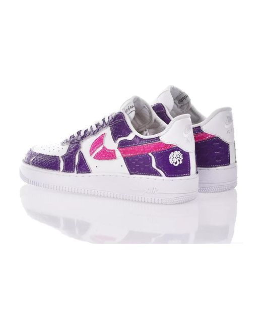 Nike Weiße Violette Maßgeschneiderte Herren-Sneaker in Purple für Herren