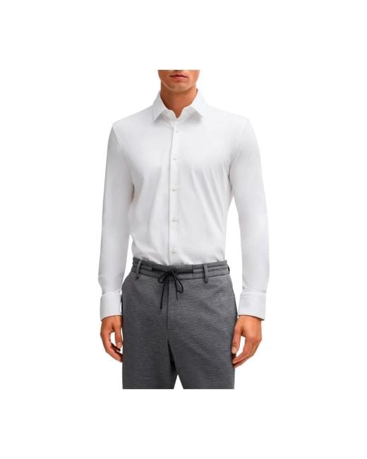 Boss White Formal Shirts for men