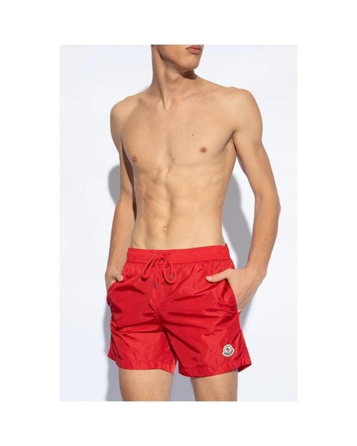 Moncler Red Beachwear for men