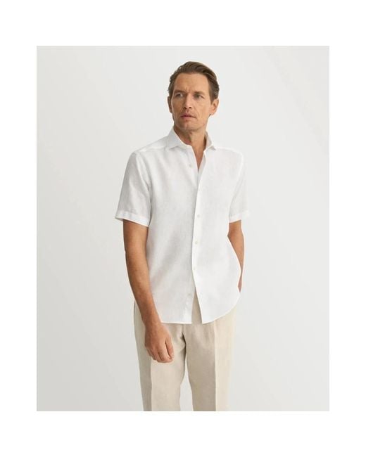 Eton of Sweden White Short Sleeve Shirts for men
