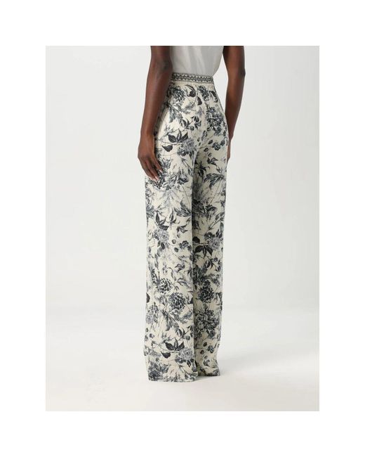 SIMONA CORSELLINI Multicolor Blumenmuster Tinten Hose