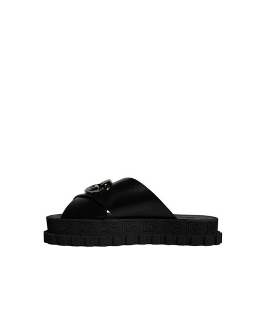 Dolce & Gabbana Black Sliders for men