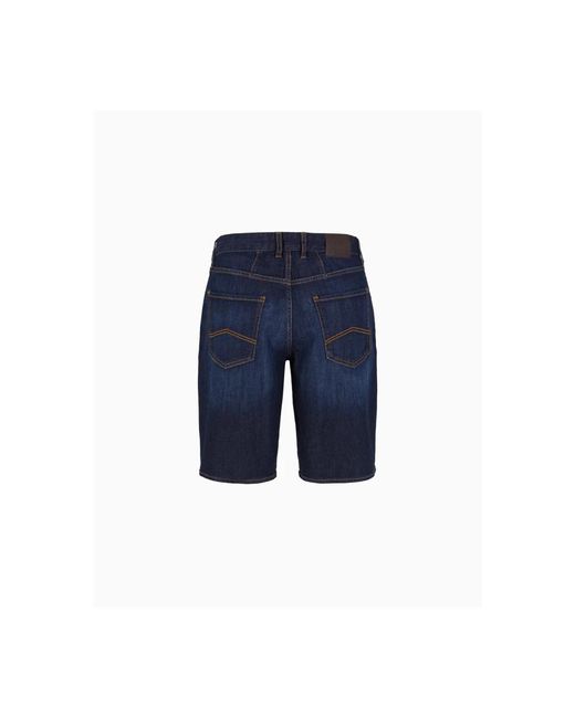 ARMANI EXCHANGE Blue Denim Shorts for men