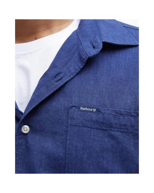Barbour Blue Short Sleeve Shirts for men