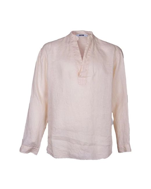 Mauro Grifoni Pink Blouses for men
