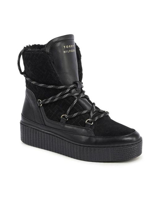 Tommy Hilfiger Black Winter Boots