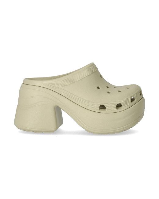 CROCSTM Natural Heeled Mules