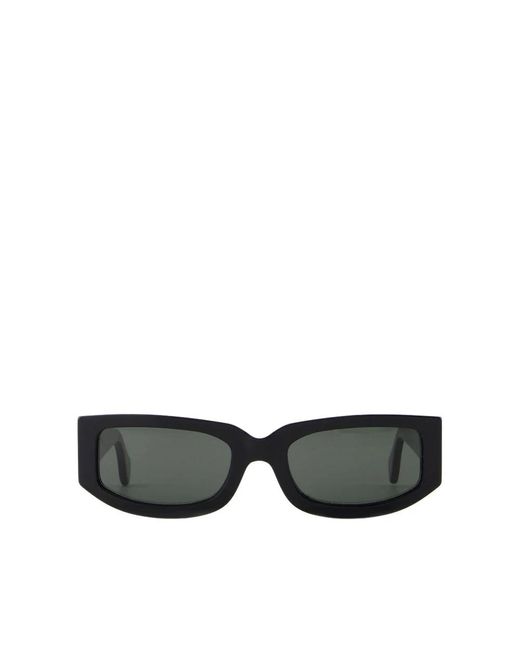 Sunnei Black Ovale acetat-sonnenbrille in schwarz