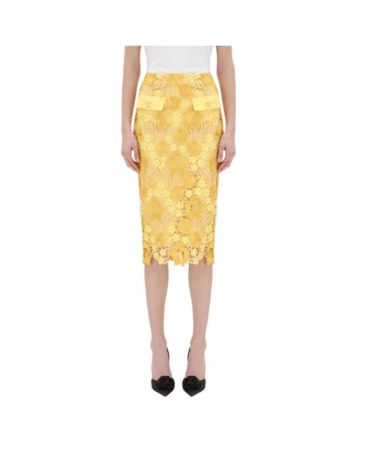 Skirts > midi skirts Blugirl Blumarine en coloris Yellow