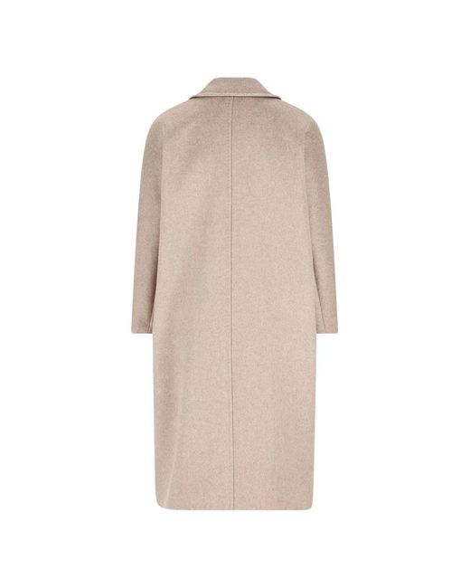 Max Mara Jassen ,Wol Jas Met Rode Details in het Natural