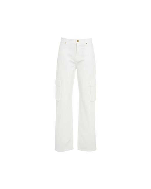 Pinko White Straight Jeans