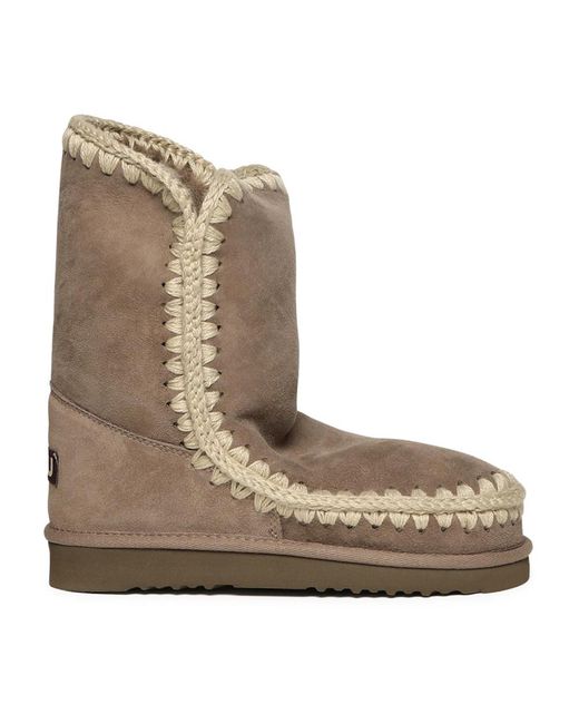 Mou Schoenen ,Grijs ,Wol Winterlaarzen in het Brown