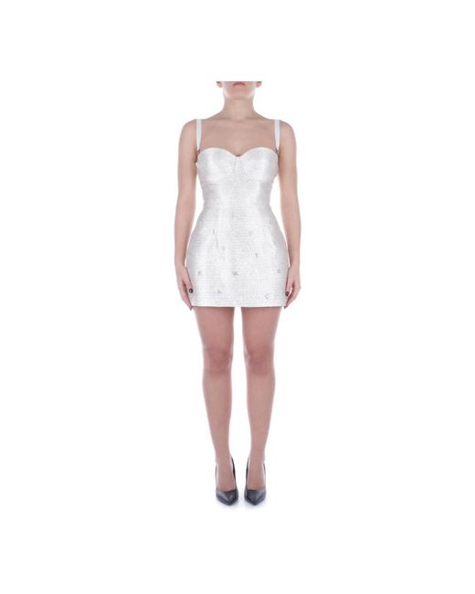 Elisabetta Franchi White Short Dresses
