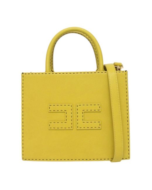 Elisabetta Franchi Yellow Handbags