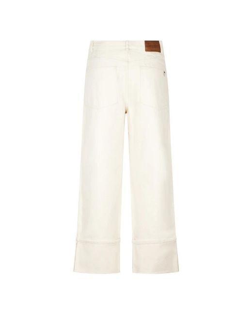 Max Mara White Wide Trousers