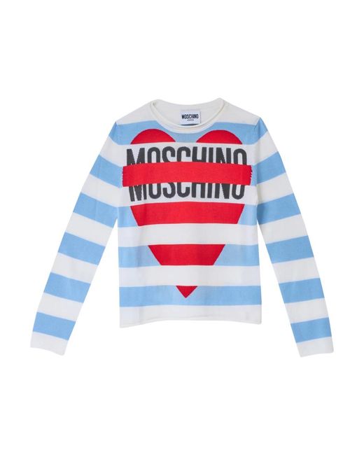 Moschino Blue Round-Neck Knitwear