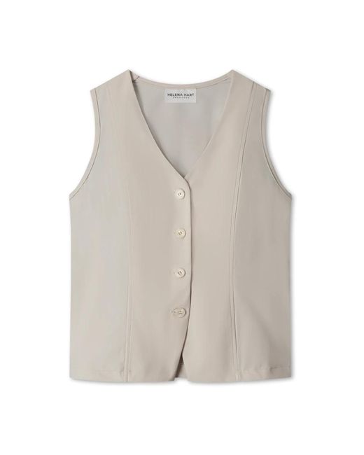 Helena Hart Jassen ,Elegant Stone Gilet Transfer in het Gray