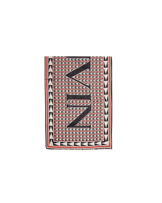 Lanvin Pink Geometrischer Logo-Schal