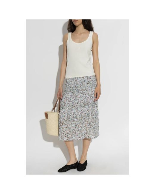 Tory Burch Viscose Plissé Rok in het Gray