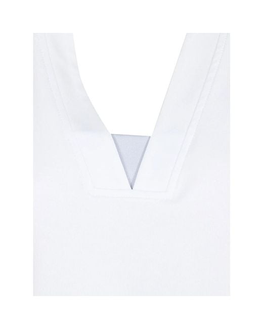 Eleventy White Sleeveless Tops