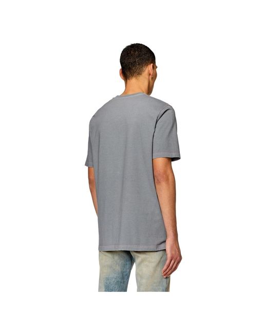 DIESEL T-shirt mit verschmiertem print in Gray für Herren