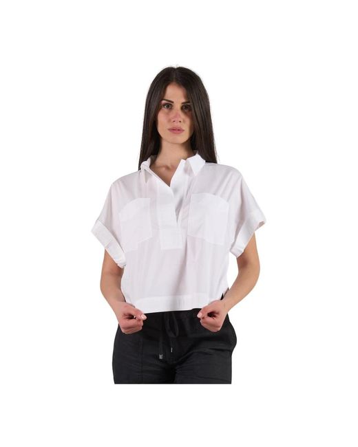 Ralph Lauren Overhemden ,Wit ,Katoen Shirt Met Korte Mouwen in het White