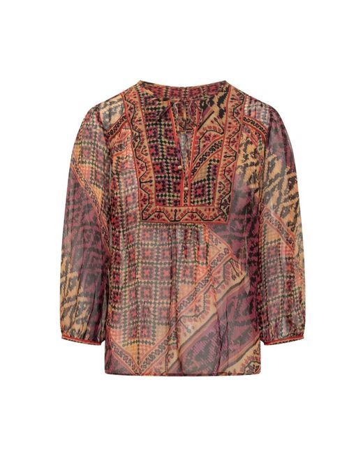 Ba&sh Overhemden ,Rood ,Odetta Blouse in het Brown