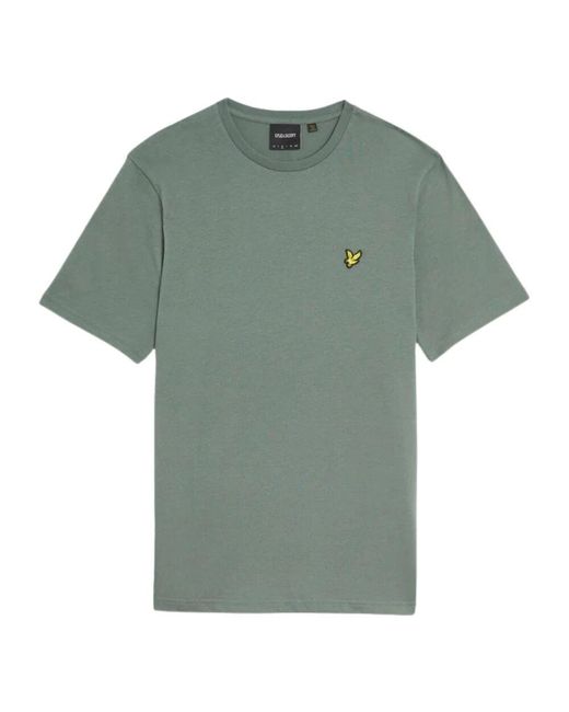 Lyle & Scott Einfarbiges Dunkelgrünes T-Shirt in Green für Herren