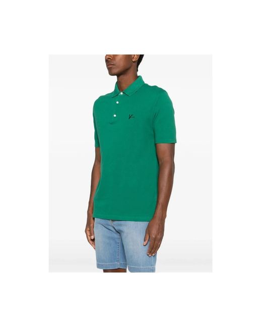 Isaia Green Polo Shirts for men