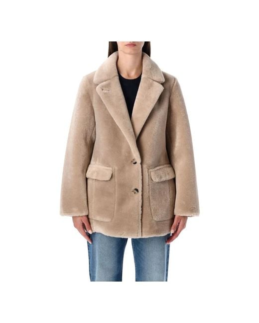 Faux Fur & Shearling Jackets Urbancode de color Natural