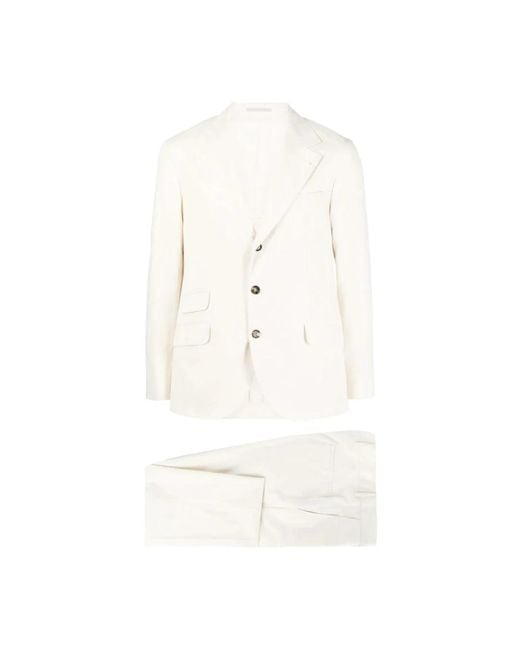 Single Breasted Suits Brunello Cucinelli de hombre de color White