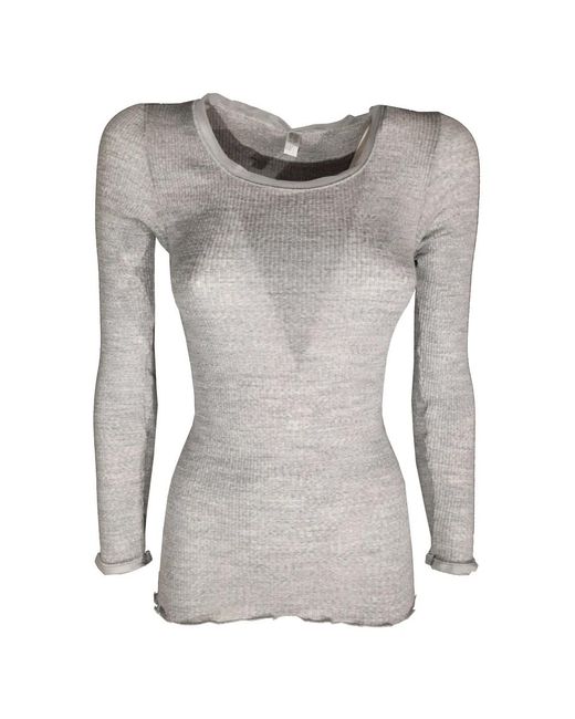 Lisanza Gray Round-Neck Knitwear