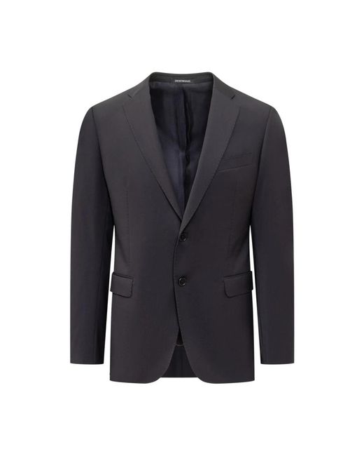 Emporio Armani Blue Single Breasted Suits for men