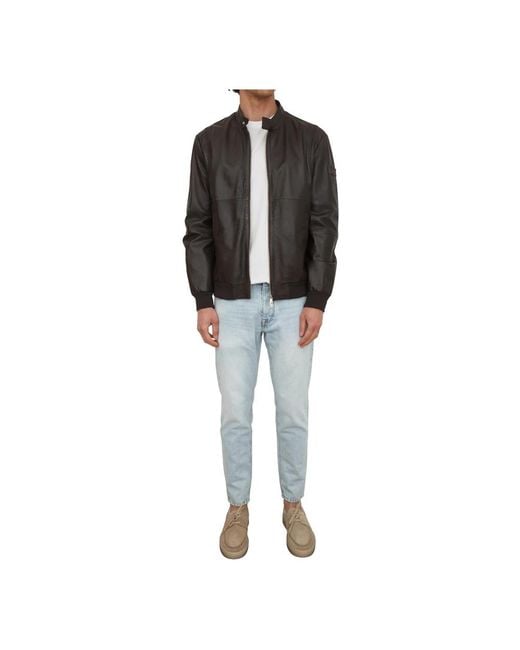 Leather Jackets Peuterey de hombre de color Black