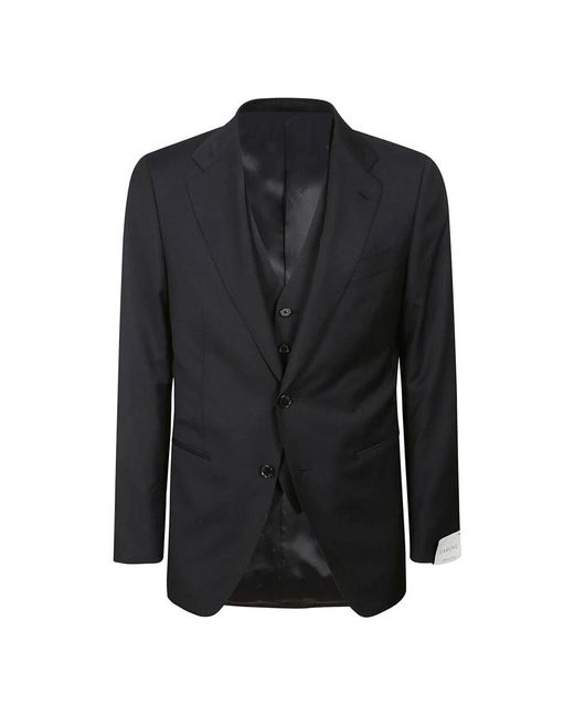 Single Breasted Suits Caruso de hombre de color Black