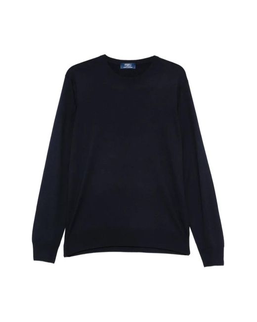 Fedeli Blue Cashmere Knitwear for men