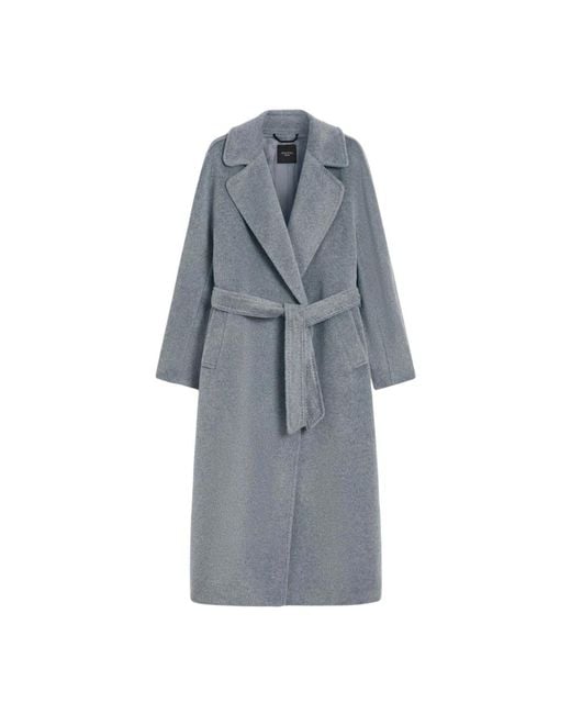 Weekend by Maxmara Elegante Alpaca Wollen Jas in het Gray