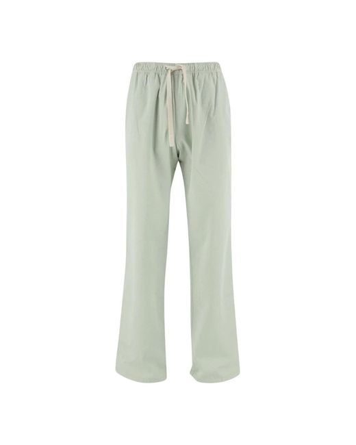 Palm Angels Green Wide Trousers for men