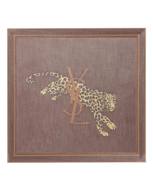Saint Laurent Brown Winter Scarves