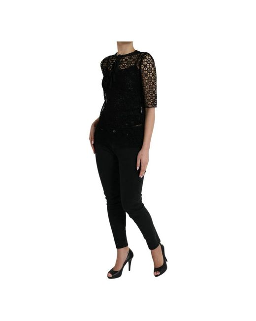 Dolce & Gabbana Black Blouses