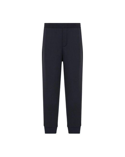 Emporio Armani Blaue joggerhose warmes jersey in Blue für Herren