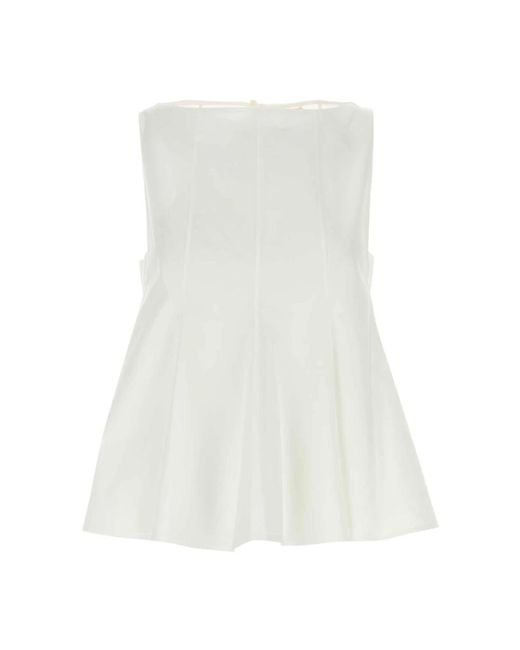 Khaite White Blouses