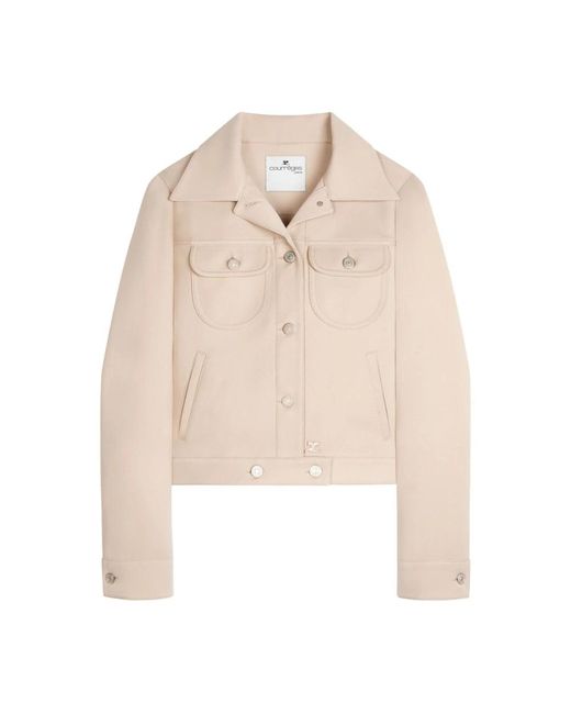 Chaqueta Trucker Twill Signature, Mujer, Talla Courreges de color Natural