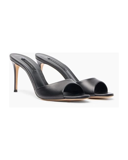 Casadei Black Heeled Mules